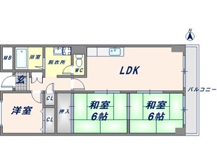 長瀬駅 徒歩7分 8階の物件間取画像